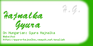 hajnalka gyura business card